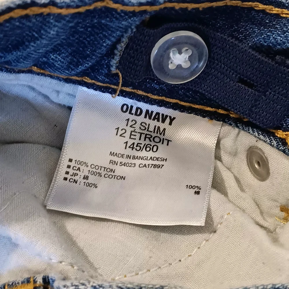 Old Navy Denim Blue Sz 12 Slim Kids Jeans